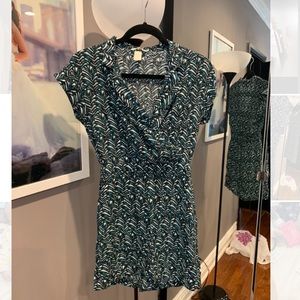 Tropical design summer short sleeve dress